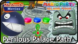 Mario Party Island Tour  Perilous Palace Path Yoshi vs Mario vs Bowser Jr vs Waluigi [upl. by Oicul962]