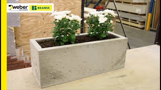 DIY Betonnen plantenbak van Lichtgewicht beton [upl. by Ainotahs]