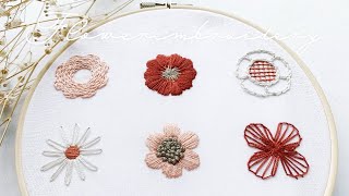 刺繍初心者でも簡単！花の刺繍のやり方【図案無料配布】ワンポイント刺繍 [upl. by Ariamoy]