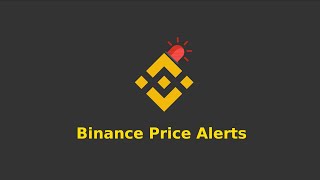 Binance  How to set up a price alert in a desktop application [upl. by Anidualc]