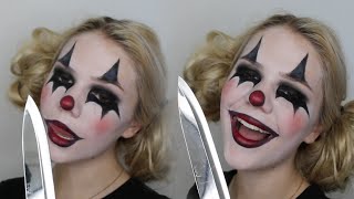 Easy Clown Makeup Tutorial  HALLOWEEN MAKEUP [upl. by Litnahs92]