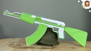 How To Make A Fully Automatic Paper Ak 47 That Shoots [upl. by Gosnell]