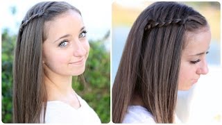 Pancaked 4Strand Waterfall Braid  Cute Hairstyles [upl. by Faunie]