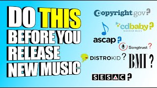 The 1st Thing To Do Before Releasing Your Music  ASCAP BMI Songtrust Copyright Registration [upl. by Arded]