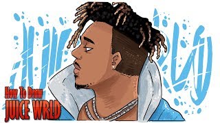 How To Draw JUICE WRLD step by step [upl. by Lynnell]