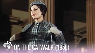 Extravagant English Catwalk Show 1956  Vintage Fashions [upl. by Irrot]