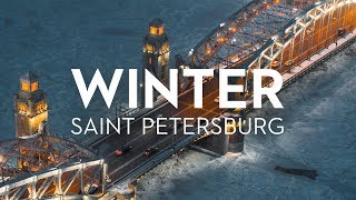 Winter Saint Petersburg Russia 6K Shot on Zenmuse X7 Drone [upl. by Lenard]