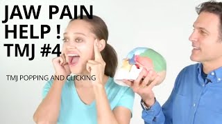 TMJ Exercises 4  Jaw Popping Clicking Cracking and Pain Relief [upl. by Arodal]