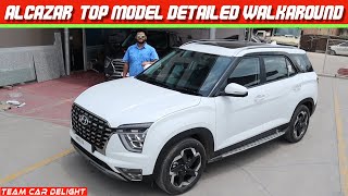 Hyundai Alcazar Top Model 2021  Walkaround Review with On Road Price  Alcazar 2021 Signature O [upl. by Adnamor922]