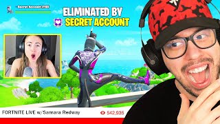 I Stream Sniped My Girlfriend on a SECRET ACCOUNT Fortnite [upl. by Duke]