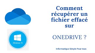 Comment récupérer un fichier supprimé sur Onedrive [upl. by Vasiliu]