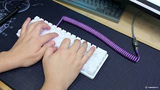 Razer Huntsman Mini  Typing Sound Test Razer Clicky Optical Purple [upl. by Iuqcaj]