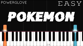 Pokemon Theme  EASY Piano Tutorial [upl. by Imeaj]