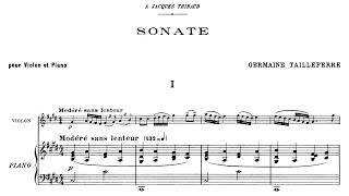 Germaine Tailleferre  Violin Sonata No 1 1921 [upl. by Hannala742]