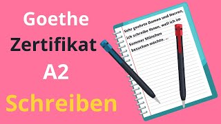 3 Übungen zum Schreiben A2  3 Writing Exercises Goethe Zertifikat A2 [upl. by Aled]