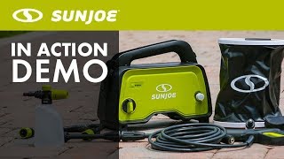 SPX202C  Sun Joe Portable Cordless Pressure Washer with Brushless Motor  Live Demo [upl. by Llertnod]