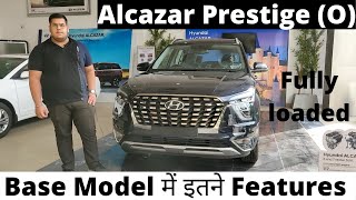 Hyundai Alcazar 2021 Real Life Review  Alcazar Base Model  Alcazar Prestige O  Base Petrol AT [upl. by Anahsak]