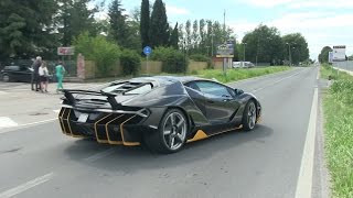 The 25 Million Lamborghini Centenario Driving on the Road [upl. by Silirama191]