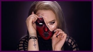 DEMON  Pulled Up Skin Halloween Makeup Tutorial [upl. by Alla]