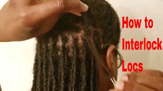 How To Interlock Your Own Hair 2 point rotation [upl. by Chiquita]