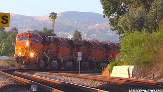 Metrolink Surfliner amp BNSF Freight Train in South Orange County July 13th 2014 [upl. by Uziel853]