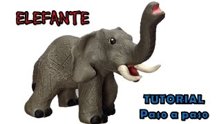 Como hacer un elefante de plastilina  How to make a clay elephant [upl. by Naired]