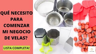 MATERIALES Para Hacer VELAS CASERAS 🗒 Lista COMPLETA [upl. by Ennaehr]