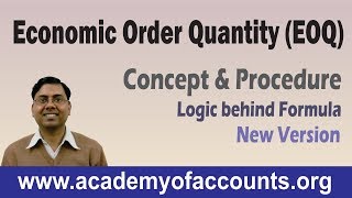 Economic Order Quantity EOQ  Introduction Material Costing [upl. by Mikael]