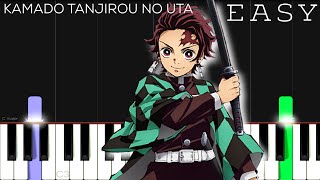 Demon Slayer  Kimetsu no Yaiba Ep19 ED  “Kamado Tanjiro no Uta”  EASY Piano Tutorial [upl. by Eneri]