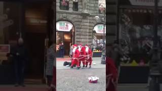 Dancing Santa Claus on Street [upl. by Elockin]