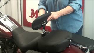 Mustang Passenger Backrest Installation for Harley Davidson [upl. by Yesrod102]