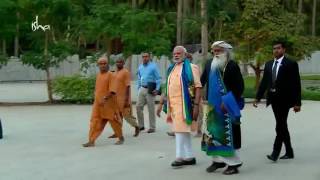 Arrival of our Honourable Prime Minister to Isha Yoga Centre Coimbatore [upl. by Llenej175]