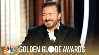 Ricky Gervais Monologue  2020 Golden Globes [upl. by Nordine129]