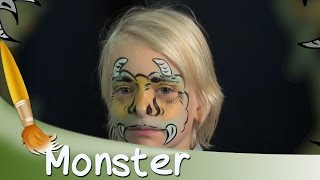 🐯 Kinderschminken Monster Gesicht Tutorial  HD [upl. by Artim512]