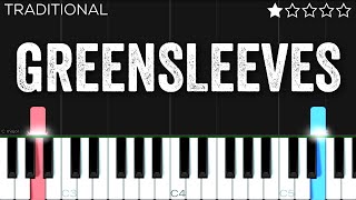 Greensleeves  EASY Piano Tutorial [upl. by Iuq]