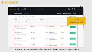 Binance Guide How to Buy Crypto on Binance P2P Web [upl. by Diandre]