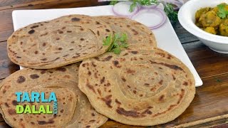 Lachha Paratha Recipe Whole Wheat multi Layered Indian Bread by Tarla Dalal [upl. by Teleya]