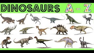 Dinosaurs AZ Fun FactsPicturesSounds  More [upl. by Inat]