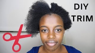 How To Trim Short 4C Natural Hair At Home [upl. by Doowle]