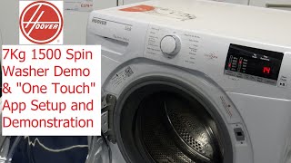 Hoover quotOne Touchquot 1500 Spin Washing Machine demo [upl. by Enimrej770]