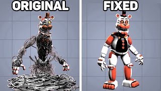 Fixed VS Original Animatronics in Five Nights at Freddys 4 [upl. by Marbut]