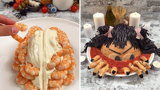 Terrifying Halloween Recipes 🎃 Horrifying Spaghetti Head 👻 Halloween Pizza 💀 Zombie Hands 🧟‍♀️ [upl. by Ardys]