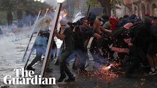 Tens of thousands protest in Chile Weve reached a crisis [upl. by Clerk]