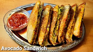 Avocado Sandwich Recipe  How to Make Healthy Avocado Sandwich  Healthy Breakfast [upl. by Bust]