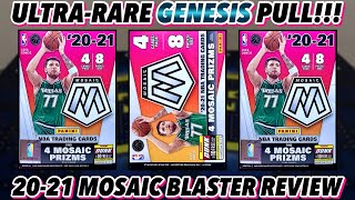 ULTRARARE GENESIS PULL  202021 Panini Mosaic Basketball Retail Blaster Box Review x3 [upl. by Lordan]