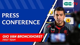 PRESS CONFERENCE  Giovanni Van Bronckhorst  20 Jan 2022 [upl. by Anayrb]