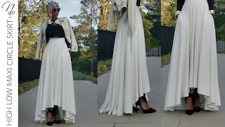 Nadira037  DIY  High Low Maxi Circle Skirt Tutorial [upl. by Berkie]