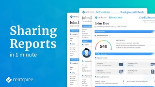 Sharing Tenant Screening Reports and Rental Applications on RentSpree [upl. by Anelagna694]