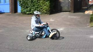 Motorised Drift Trike  First ride [upl. by Erund302]