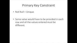 SQL Tutorial  8 Constraints in SQL [upl. by Rennane]